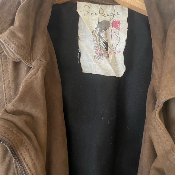 Free People genuine Suede leather moto jacket. - Picture 2 of 15
